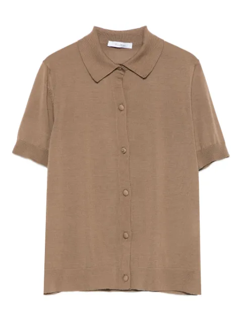 Max Mara button-front short-sleeve shirt Brown 2521346061600