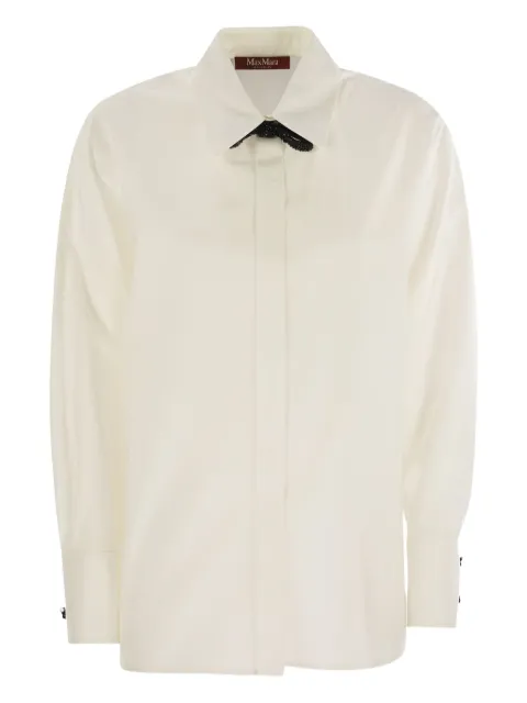 Max Mara bow-embellishment shirt White 2526116043600