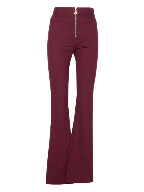 Patrizia Pepe logo front-zip trousers Red 8P0728A025M536