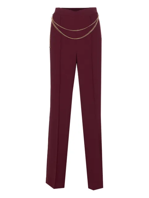 TWINSET chain-embellished trousers Red 252TP2281