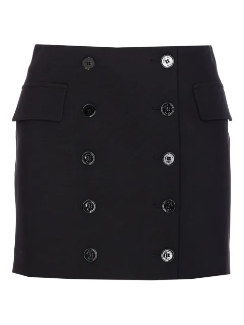 Patrizia Pepe double-button straight skirt Black 8G0497A025