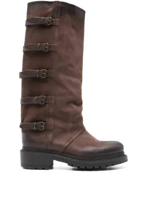 Metisse buckle-details boots Brown MA923