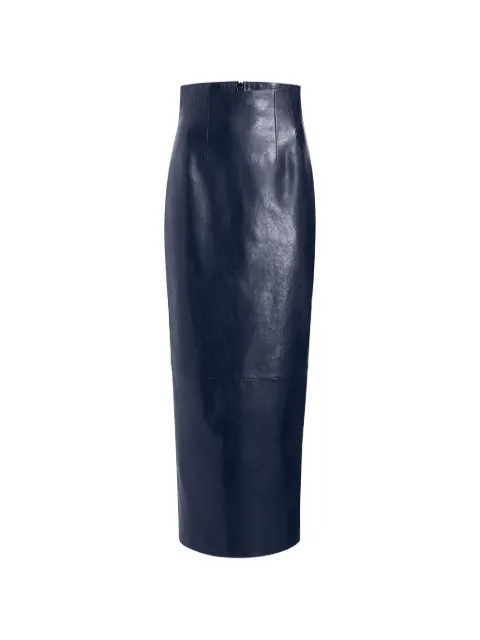 KHAITE leather pencil skirt Blue 4108729