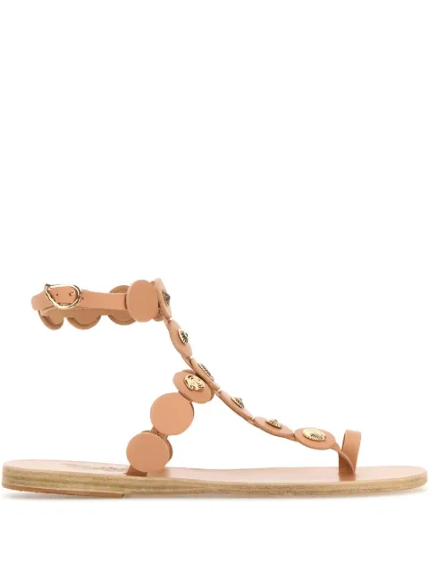 Ancient Greek Sandals Madison leather disc-embellished sandals Neutrals MADISON