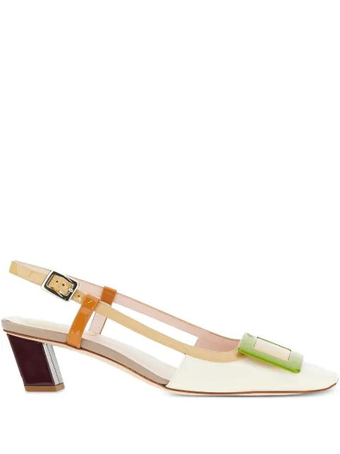 Roger Vivier buckle-detail slingback pumps Neutrals RVW00625601D1P