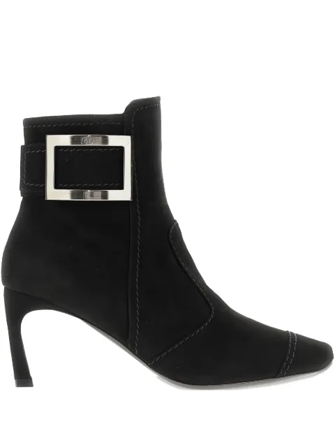 Roger Vivier 70mm Stivaletti buckle-detail suede boots RVW40043090HR0