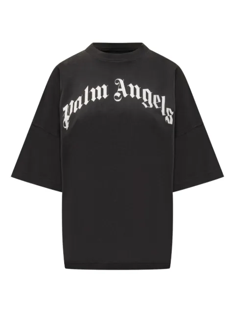 Palm Angels logo-print T-shirt Black PWAA07CF25JER0011003