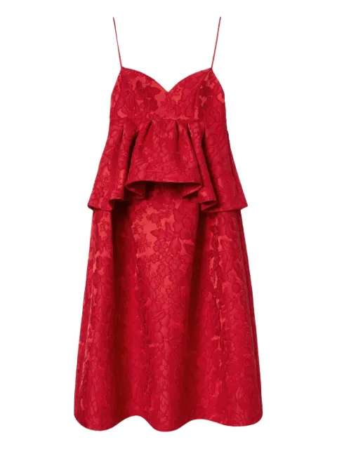 La DoubleJ Satine peplum midi dress Red DRE0901JCQ111PEO04RE01