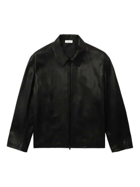 Fear Of God Rider zip-front leather jacket Black FG25FW50507LTH001