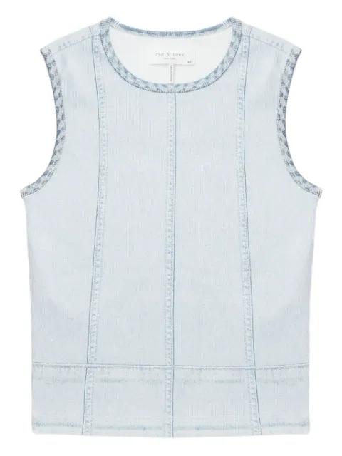 rag & bone cotton sleeveless top Blue WCW25PA0030203