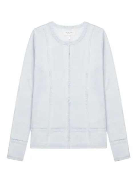 rag & bone seamed-detail long-sleeve top Blue WCW25PA0022402