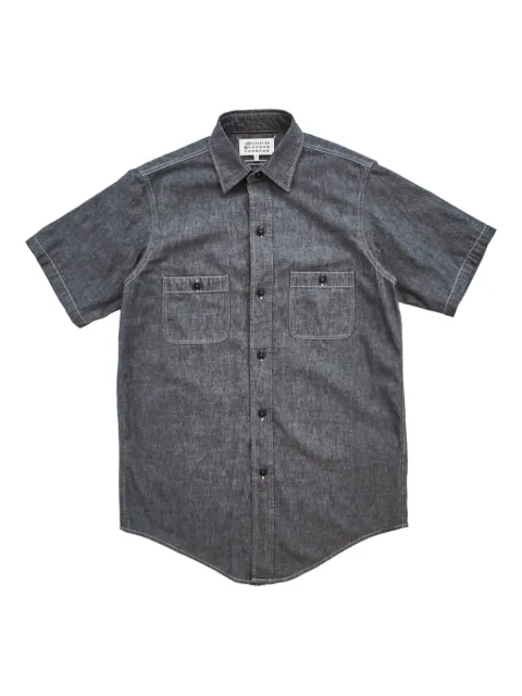 MM6 Maison Margiela short-sleeve broadcloth shirt Grey S50DR0010M30022854
