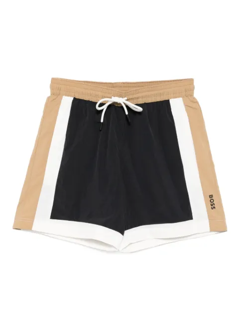 BOSS logo-printed swim shorts Black 50534321