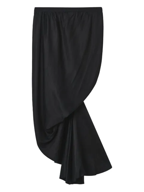 Rick Owens Seb draped asymmetrical midi skirt Black RP02E4346HSCH