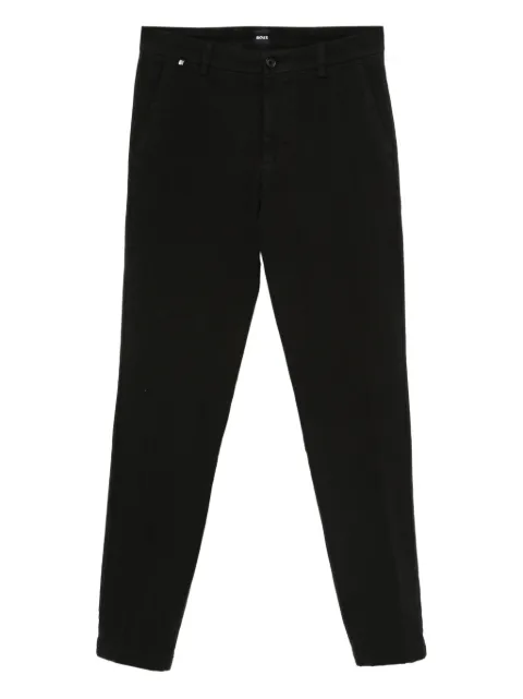 BOSS cotton-blend straight-leg trousers Black 50543315