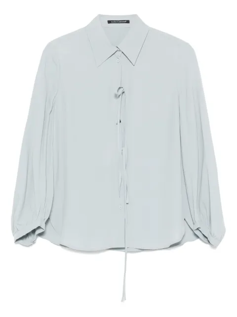 Luisa Cerano tie-neck balloon-sleeve blouse Blue 2285992179