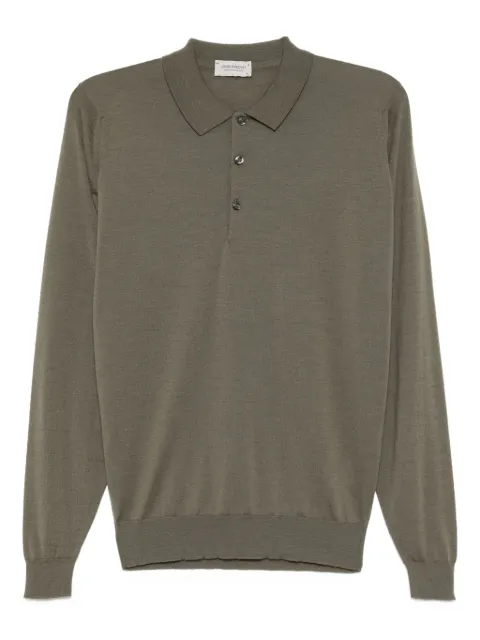 John Smedley smed knit polo shirt Green BELPERA