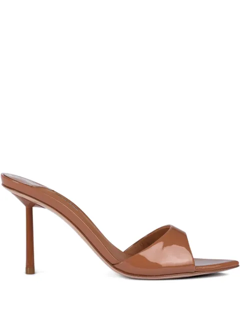 Le Silla 80mm Bella patent leather sandals Brown 6625E080BXPPKAB