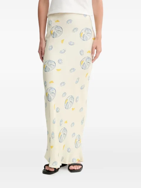 NEVER FULLY DRESSED oyster-print skirt Neutrals NFDSK697A