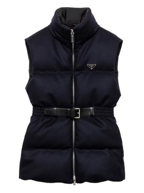 Prada padded triangle-logo gilet Blue 29S131SOOOC2O