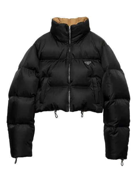 Prada cropped Re-Nylon down jacket Black 29D056SOOO1WQ8