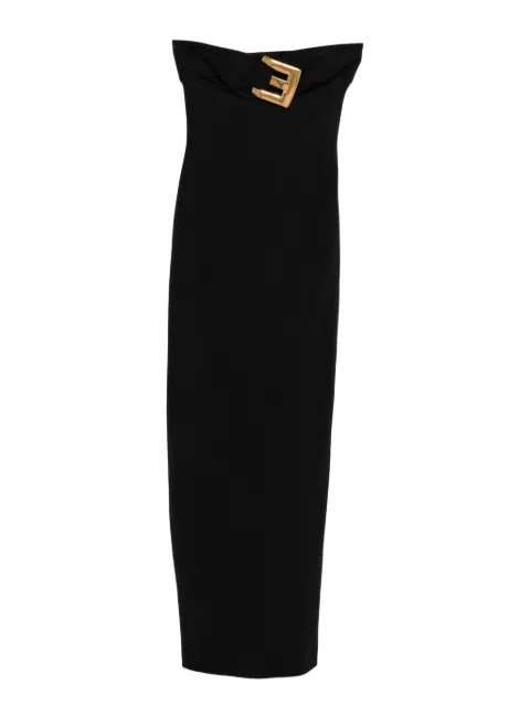 Balmain strapless maxi dress Black GF1RG080JL05