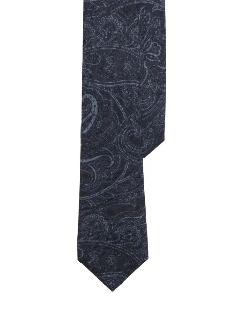 Ralph Lauren Purple Label paisley-print tie Blue 791977038001
