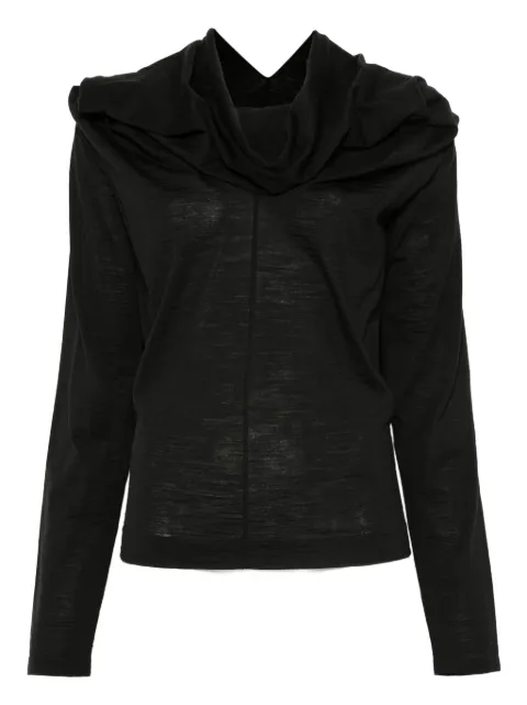 MM6 Maison Margiela hooded long-sleeve jumper Black S52NH0031M20124