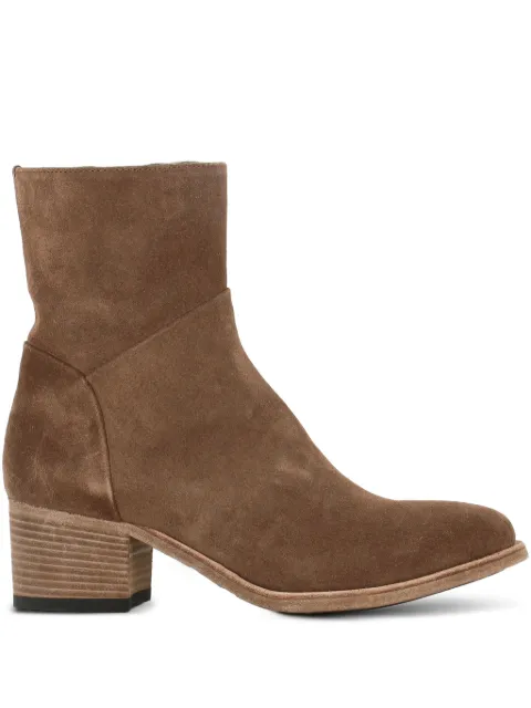 Officine Creative zipped block-heel boots Brown OCDDENN107LIGC1E236