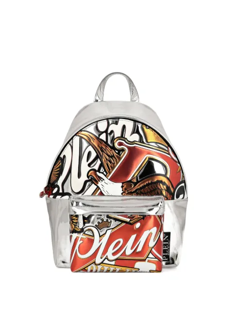 Philipp Plein embossed backpack Silver AAEAMBA1489PLE005N