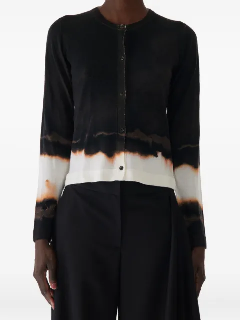 Jason Wu Collection Ombre Difussed Stripe wool cardigan Brown P2503001B