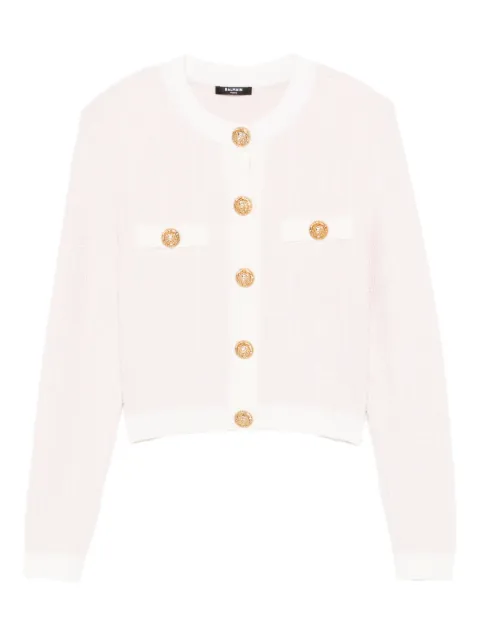 Balmain light tweed cardigan Pink GF1KL000KJ48