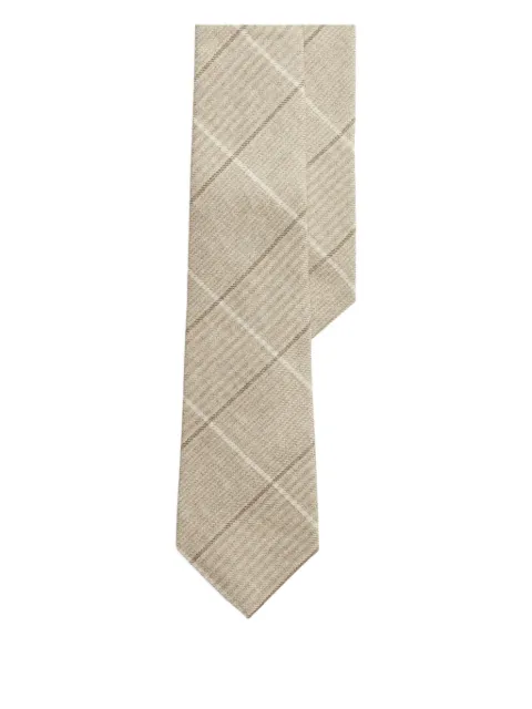 Ralph Lauren Purple Label plaid-check tie Neutrals 791977973001