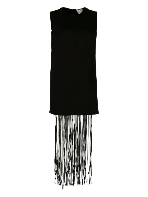 Sportmax Finnici fringed sleeveless mini dress Black 2522226021600