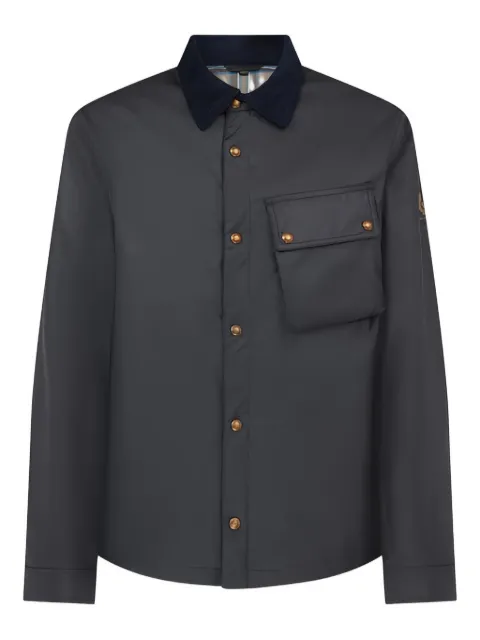 Belstaff Ground corduroy-collar jacket Blue 105804