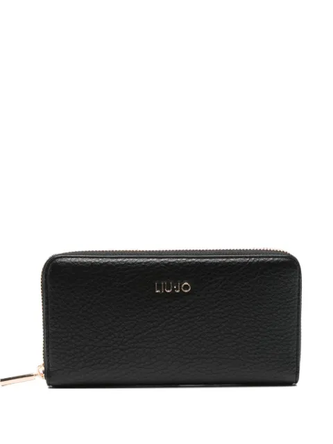 LIU JO logo-lettering wallet Black AF5170E0027