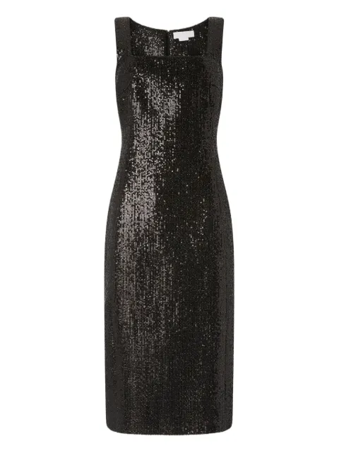 Genny square-neck sequin dress Black 79AAO430N0657
