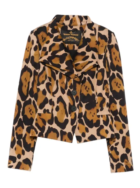 Vivienne Westwood Pre-Owned 2017-2018 leopard-print cotton-blend jacket Neutrals VW600MI