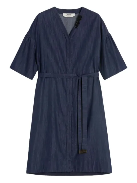 'S Max Mara embellished belt denim mini day dress Blue 2529226032600