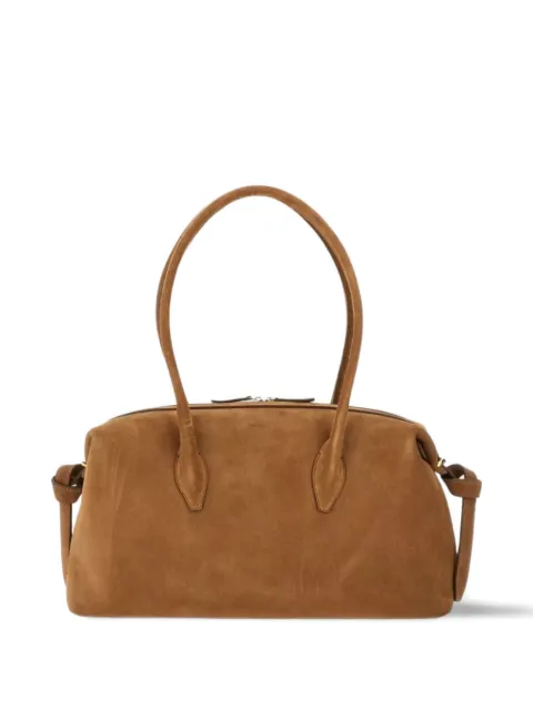 Yuzefi suede top-handle shoulder bag Brown YUZPF25HBBDS015
