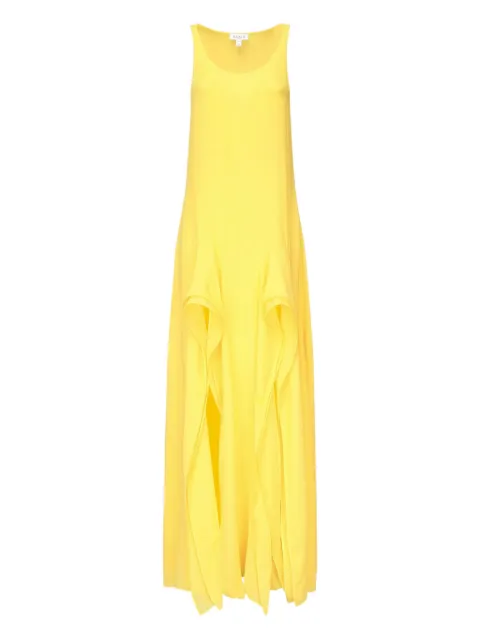 Alaïa ruffled sleeveless maxi dress Yellow AA9R2708T666B247