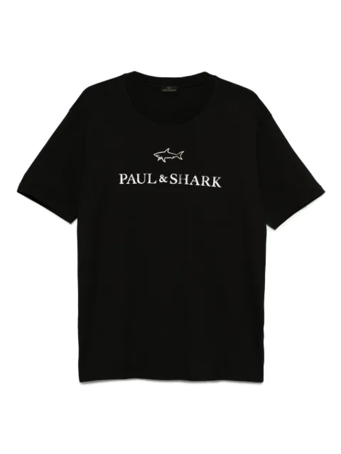 Paul & Shark logo-detailed cotton T-shirt Black 99311007