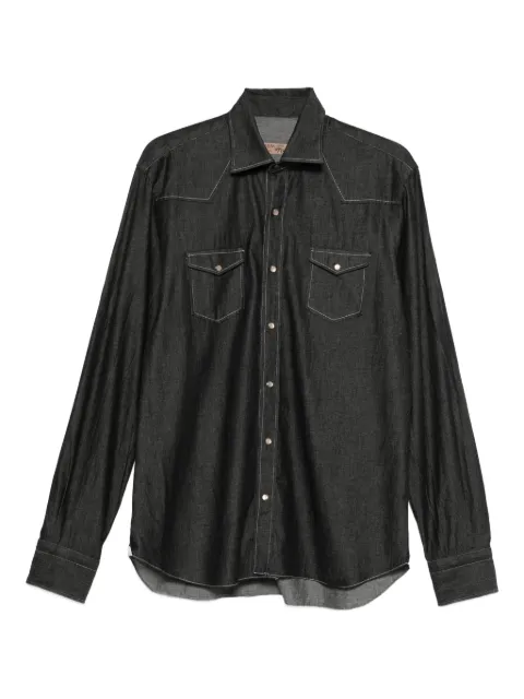 Barba cotton pocketed shirt Black WSU10P2050253U