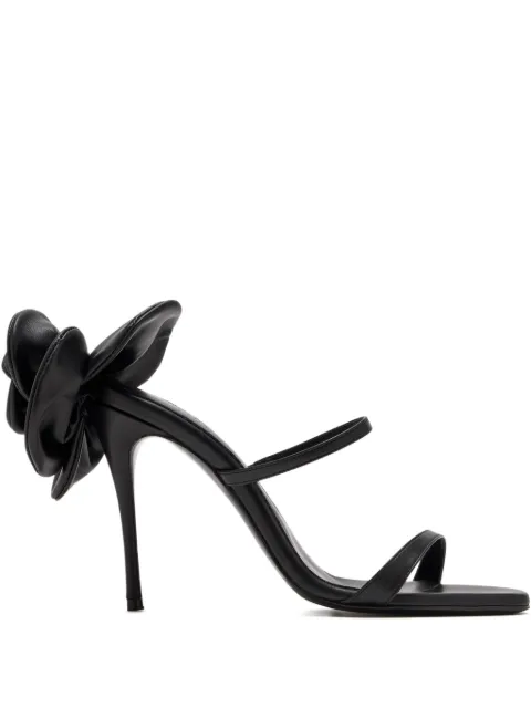 Magda Butrym 105mm flower-appliqué sandals Black 521725