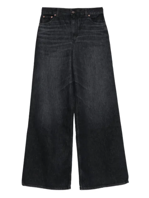 Chloé whiskered wide-leg jeans Black CH25ADP21156
