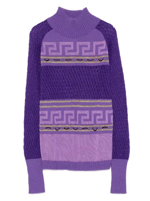 Versace Pre-Owned 2001-2002 patterned sweater Purple VE250MK