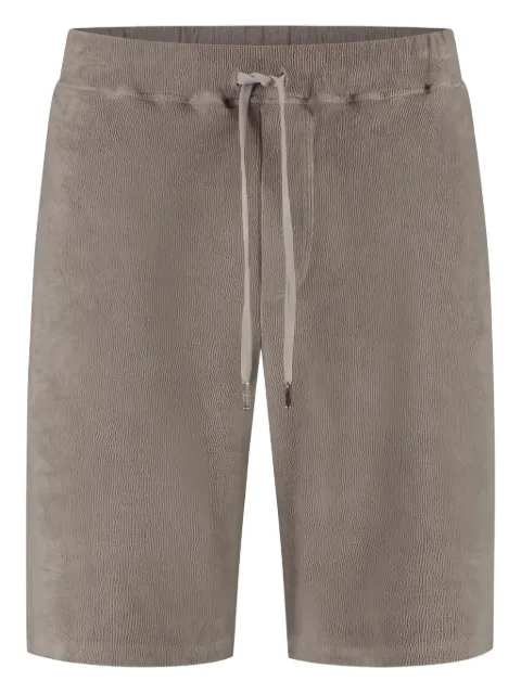 Fedeli drawstring patch-pocket shorts Brown 8UED0638176