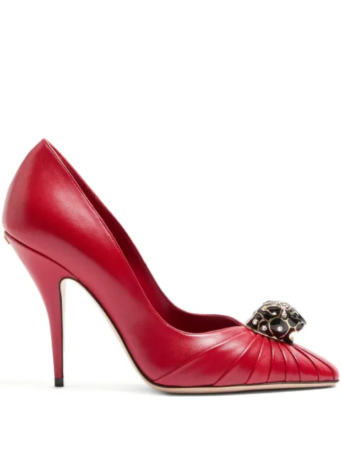 Valentino Garavani Panthea pleated pumps Red WS0NF8LIR