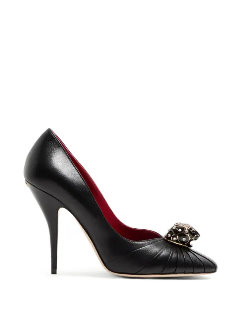 Valentino Garavani Panthea goatskin pumps 105mm Black WS0NF8LIR