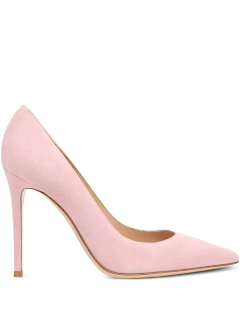 Gianvito Rossi 105mm Gianvito suede heeled pumps Pink G2847015RICCAM